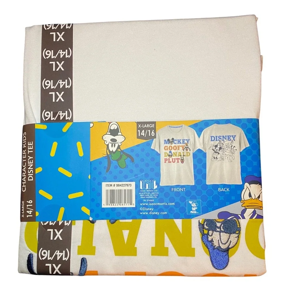 Disney Mickey & Friends Kids Tee Size XL 14/16 NWT Character Shirt